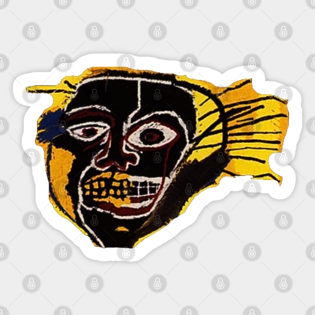 Basquiat Inspired Art Sticker by AbstractArt14